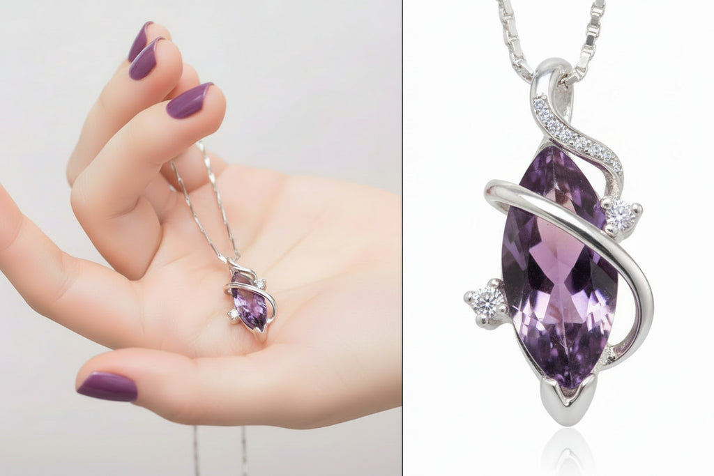 Huitan – collier de série CZ violet pour femmes, accessoires de fête de fiançailles, nouveau design, livraison directe