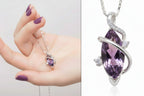 Huitan – collier de série CZ violet pour femmes, accessoires de fête de fiançailles, nouveau design, livraison directe
