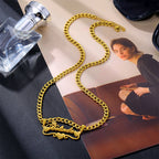 Custom Butterfly Cartoon Character Name Necklace Women Nameplate Jewelry Gold Stainless Steel Cuban Chain Initial Necklaces