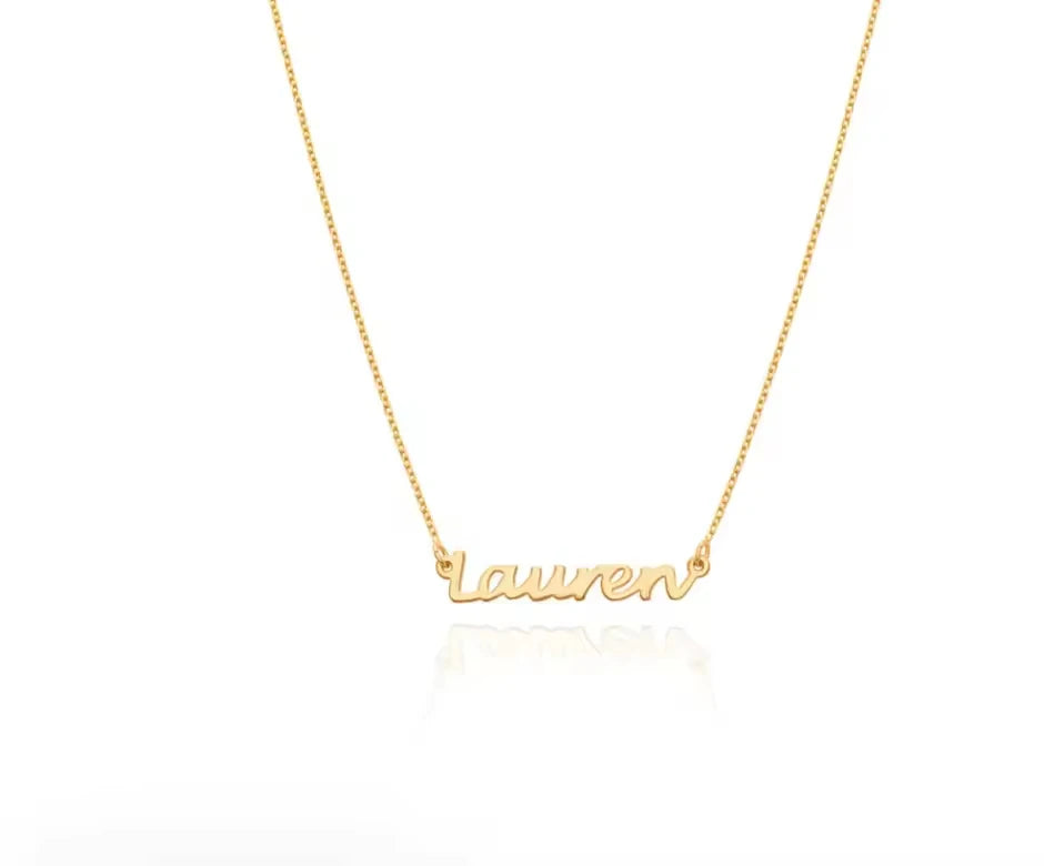 Dropshipping Custom Stainless Steel Name Necklace 14K 18K Gold Plated DIY Pendant Trendy Personalised Jewelry Set