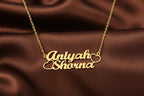 Dropshipping Custom Stainless Steel Name Necklace 14K 18K Gold Plated DIY Pendant Trendy Personalised Jewelry Set