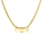 Custom Butterfly Cartoon Character Name Necklace Women Nameplate Jewelry Gold Stainless Steel Cuban Chain Initial Necklaces
