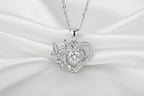 Luxury love Fashion love butterfly Micro Embedded Diamond I love You Forever Heart Heart Shape Light Luxury Pendant Necklace