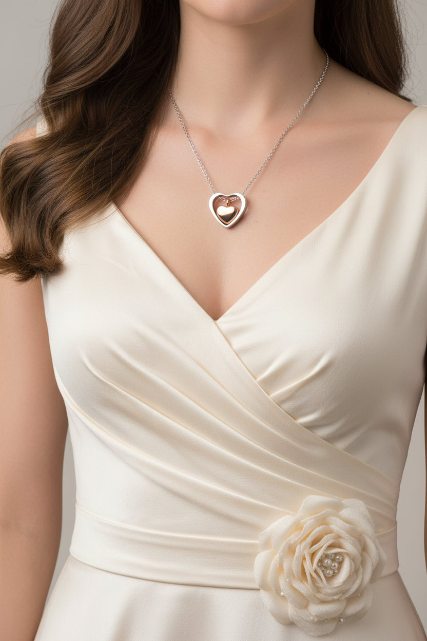 Trendy Jewelry Necklace Boutique Stainless Steel Necklace Heart Pendant Choker Necklace Commemorate Cremation Jewelry for Ashesn