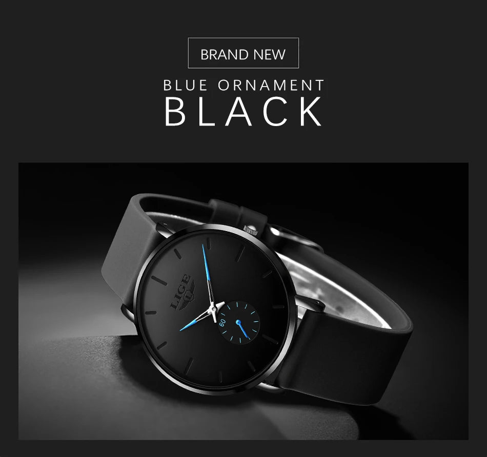 GOLENTIME Montre Homme LIGE Sport Quartz Ultra-Mince — Étanche Luxe Moderne, vue 18
