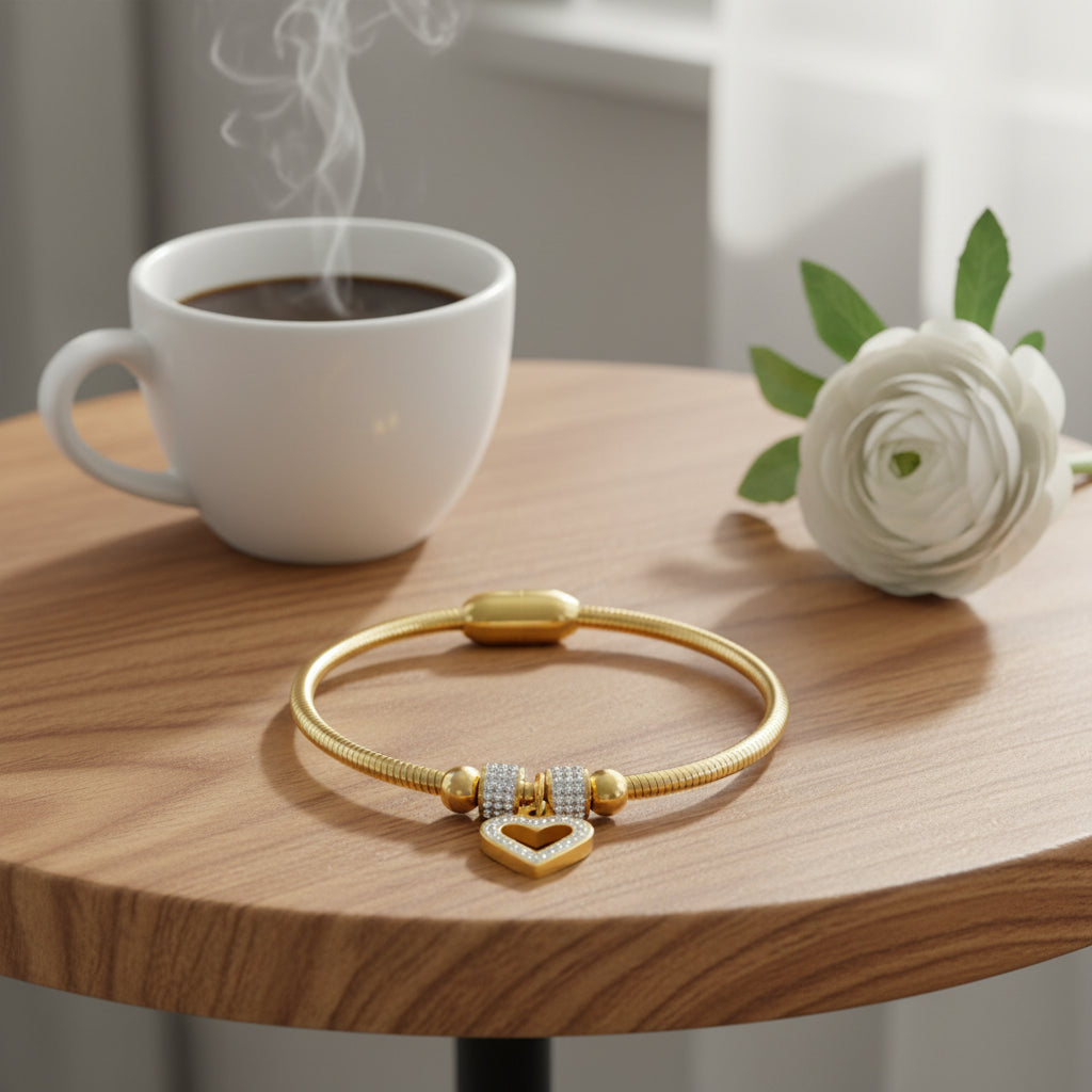 Stainless Steel Gold-Plated Bracelet with Cross Pattern Ladies Jewelry Featuring Diamond Pearl Parties Weddings Gifts Friends