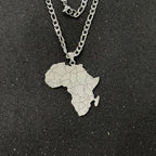 Drop Shipping Factory Customized Africa Map Countries Map Necklace for Hot Sale