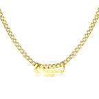 Custom Butterfly Cartoon Character Name Necklace Women Nameplate Jewelry Gold Stainless Steel Cuban Chain Initial Necklaces