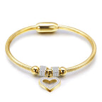 Stainless Steel Gold-Plated Bracelet with Cross Pattern Ladies Jewelry Featuring Diamond Pearl Parties Weddings Gifts Friends