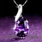 Huitan – collier de série CZ violet pour femmes, accessoires de fête de fiançailles, nouveau design, livraison directe