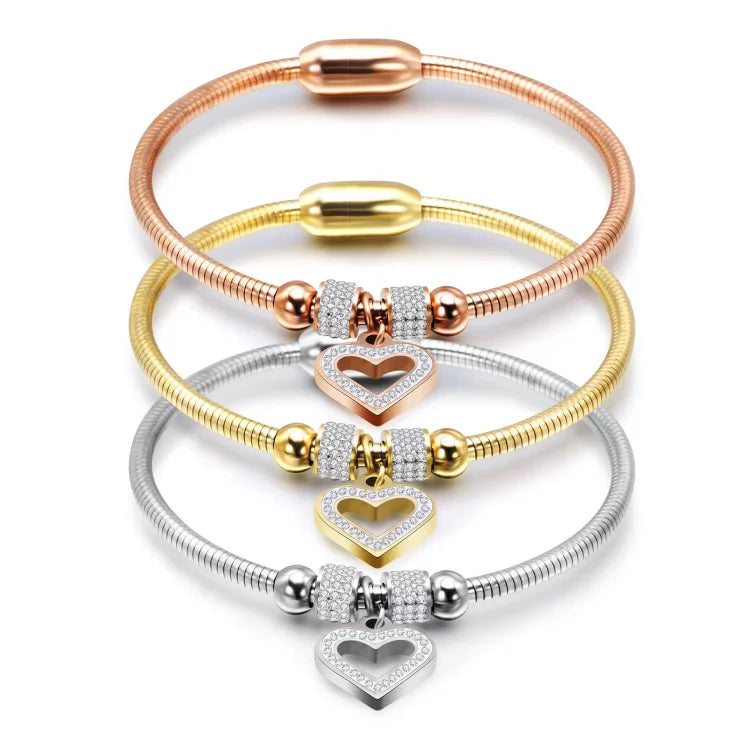 Stainless Steel Gold-Plated Bracelet with Cross Pattern Ladies Jewelry Featuring Diamond Pearl Parties Weddings Gifts Friends