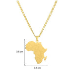 Stainless Steel Africa Map Pendant Necklaces Different Countries Jewelry for Women Men African Accessories