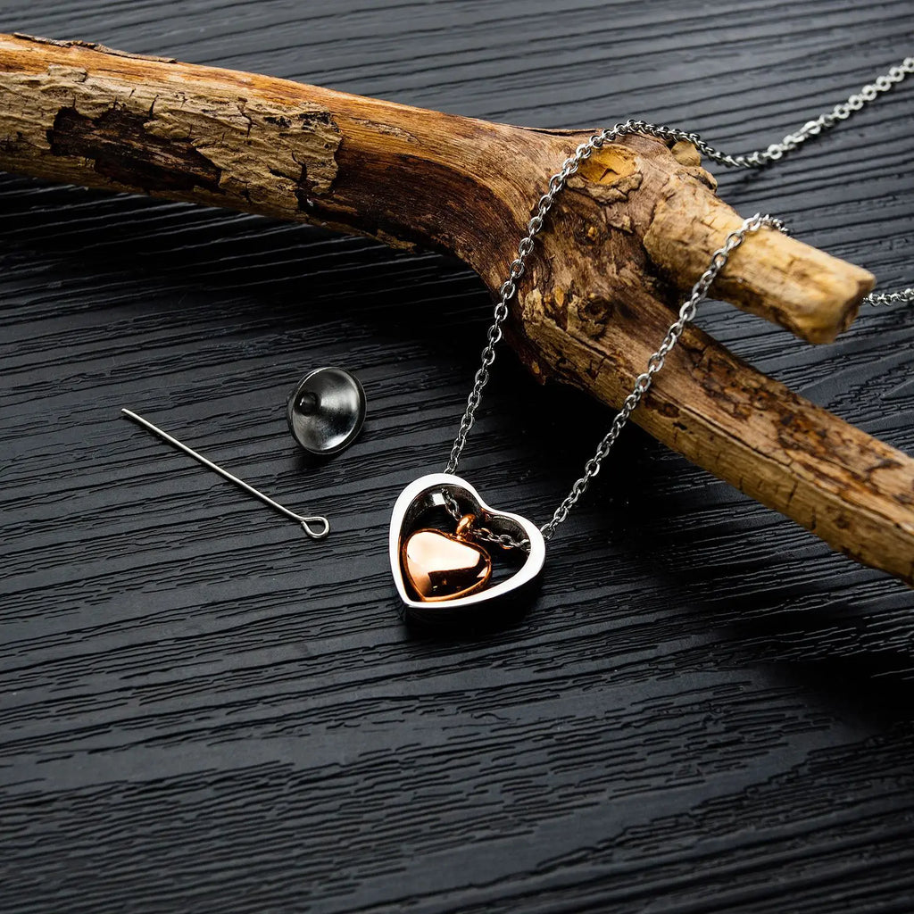 Trendy Jewelry Necklace Boutique Stainless Steel Necklace Heart Pendant Choker Necklace Commemorate Cremation Jewelry for Ashesn