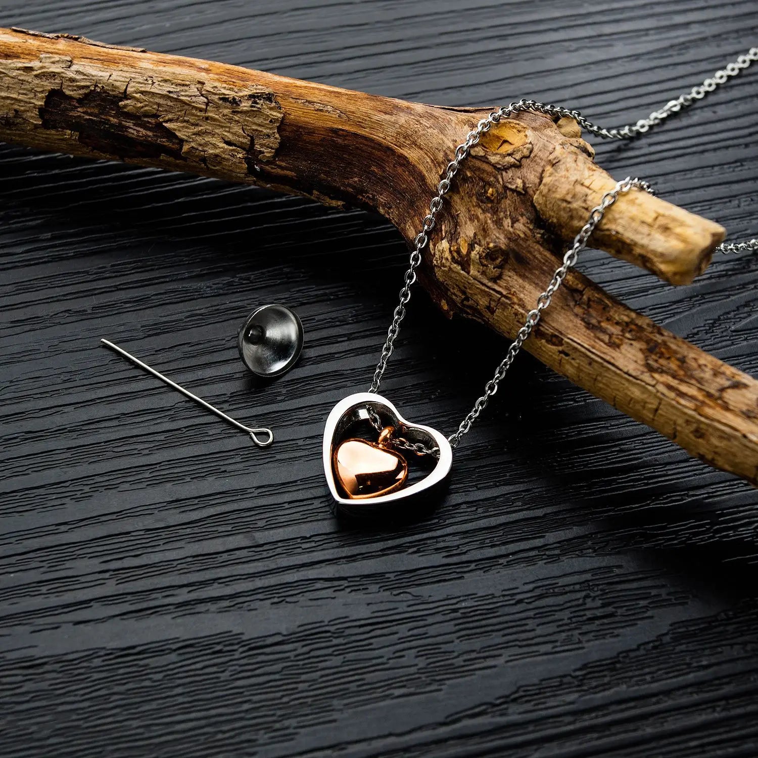 Trendy Jewelry Necklace Boutique Stainless Steel Necklace Heart Pendant Choker Necklace Commemorate Cremation Jewelry for Ashesn