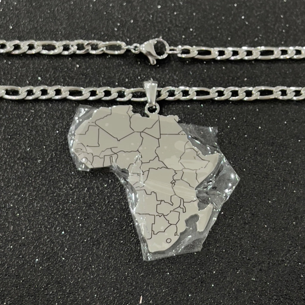 Drop Shipping Factory Customized Africa Map Countries Map Necklace for Hot Sale
