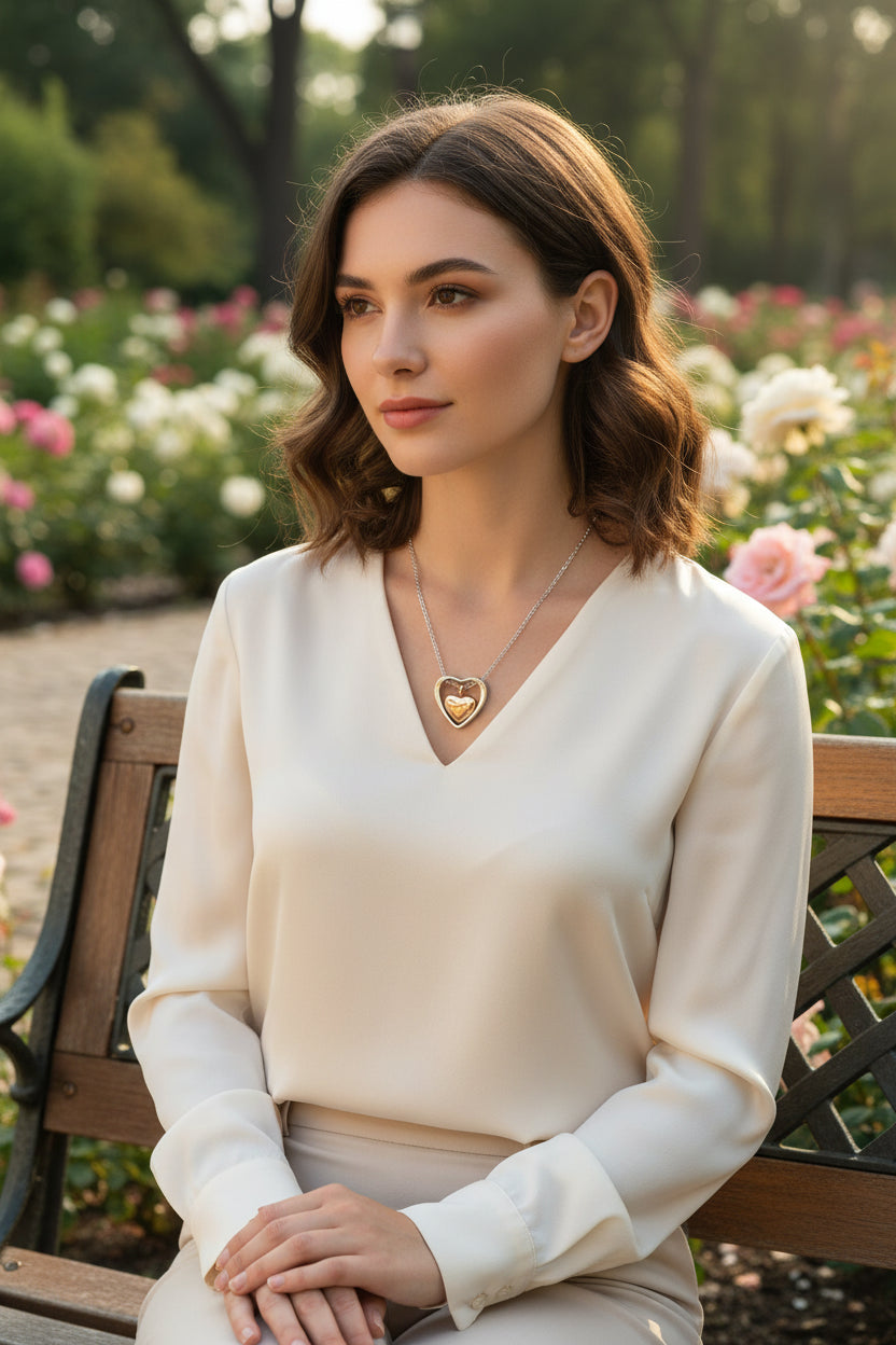 Trendy Jewelry Necklace Boutique Stainless Steel Necklace Heart Pendant Choker Necklace Commemorate Cremation Jewelry for Ashesn