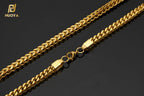NUOAY Custom Logo Franco Chain Necklace 18K Gold Plated Stainless Steel Hip Hop Women's Chain Necklace 4/5/6MM Wholesale Jewelry