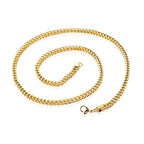 NUOAY Custom Logo Franco Chain Necklace 18K Gold Plated Stainless Steel Hip Hop Women's Chain Necklace 4/5/6MM Wholesale Jewelry