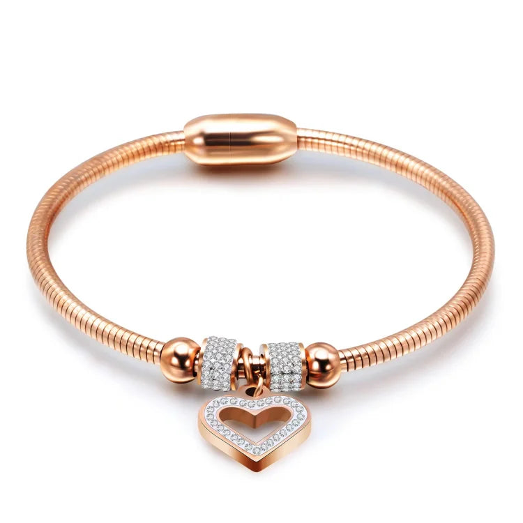 Stainless Steel Gold-Plated Bracelet with Cross Pattern Ladies Jewelry Featuring Diamond Pearl Parties Weddings Gifts Friends