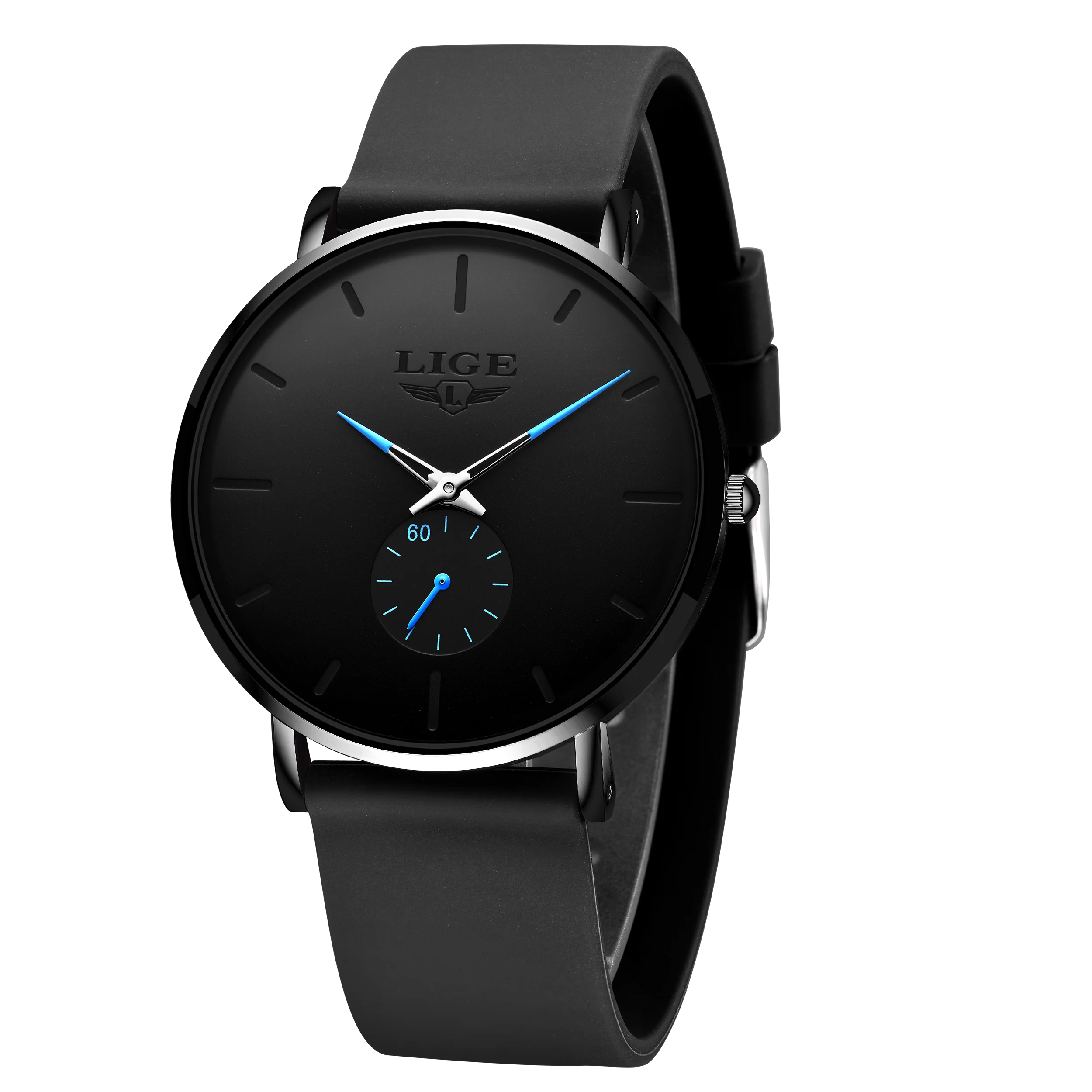 LIGE – montre de Sport pour hommes, nouvelle mode, Top marque de luxe, étanche, Simple et Ultra-mince, horloge à Quartz, boîte
