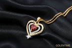 Colliers de luxe avec pendentif en Zircon rouge pour petite amie et femme, je t'aime pour toujours et pour toujours, bijoux de mariage tendance 2024