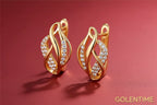 Huitan – boucles d'oreilles créoles en forme de feuille chaude pour femmes, accessoires fantaisie à la mode, pour usage quotidien, fête de mariage, mariée élégante, bijoux modernes