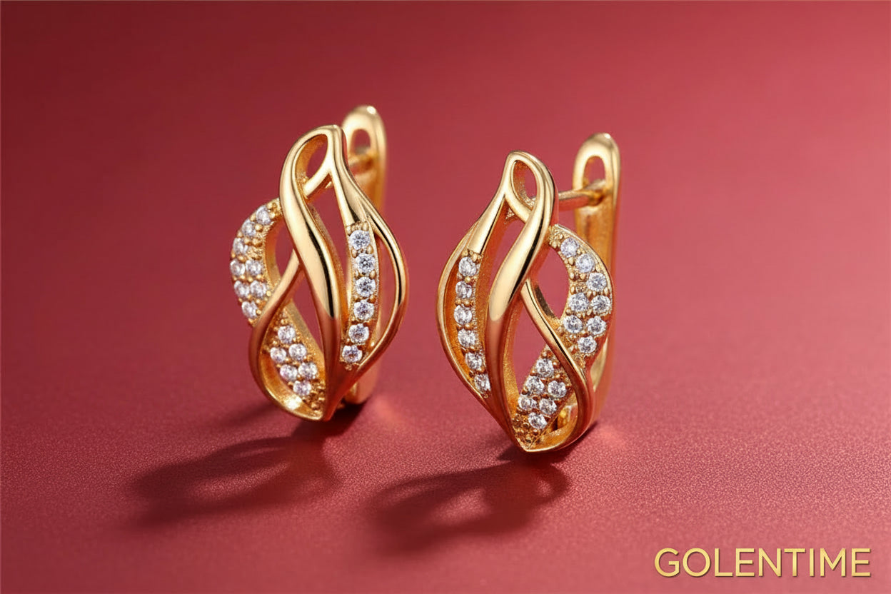 Huitan – boucles d'oreilles créoles en forme de feuille chaude pour femmes, accessoires fantaisie à la mode, pour usage quotidien, fête de mariage, mariée élégante, bijoux modernes