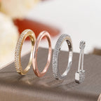 A Three-Ring Stacked Paper Clip Ring, Copper Imitation Faded, Fashionable And Simple For Women To Wear