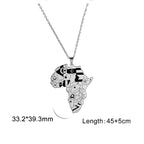 My Shape Colliers de la présidence de la Pmot de la carte de l'Afrique pour hommes et femmes, drapeaux de pays africains, boîte à bijoux en acier inoxydable, cadeau masculin