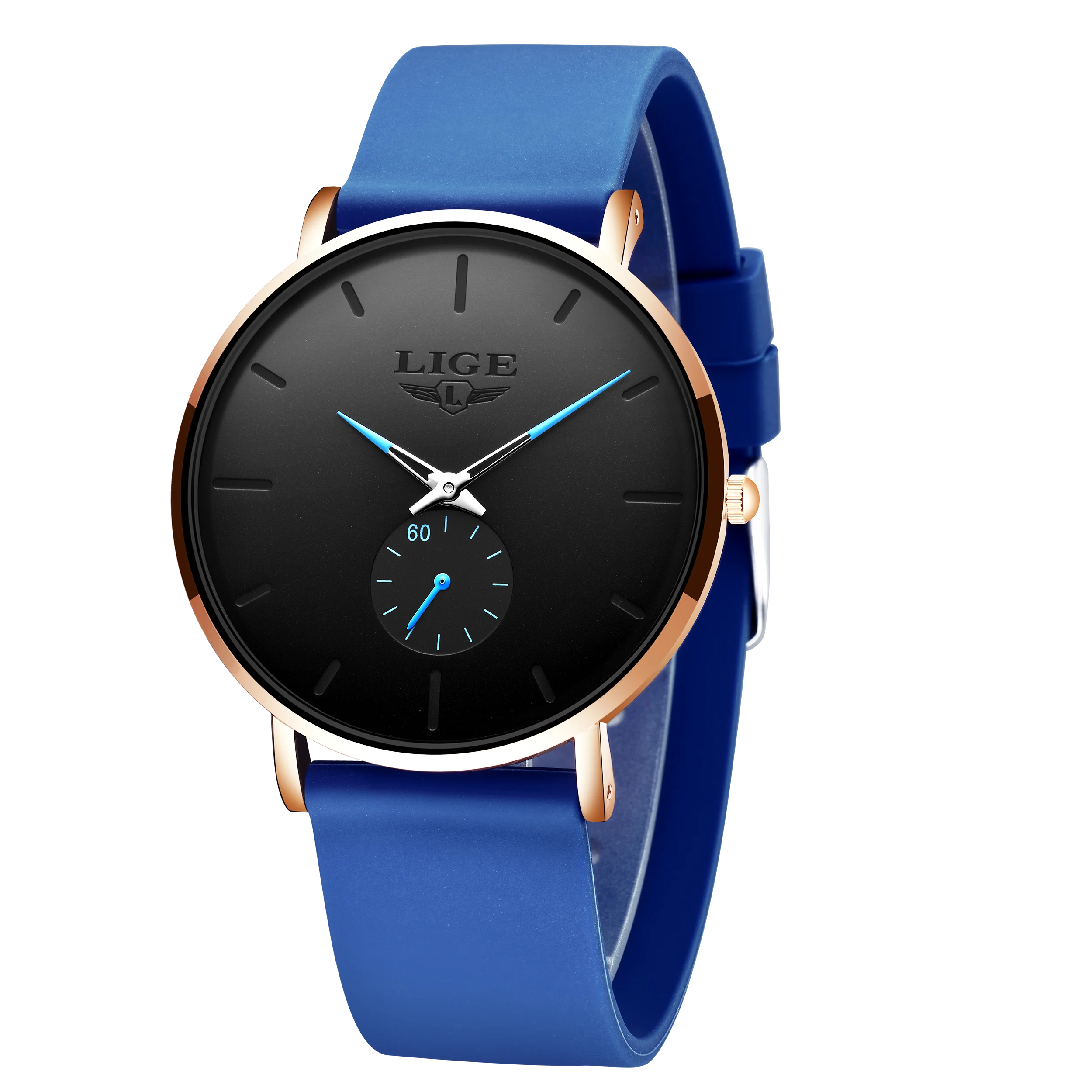 LIGE – montre de Sport pour hommes, nouvelle mode, Top marque de luxe, étanche, Simple et Ultra-mince, horloge à Quartz, boîte