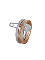 Bagues en or pour femmes non ternissent, bagues de pouce en zircone cubique plaquées or 14 carats, ensemble de bagues pour femmes, bijoux