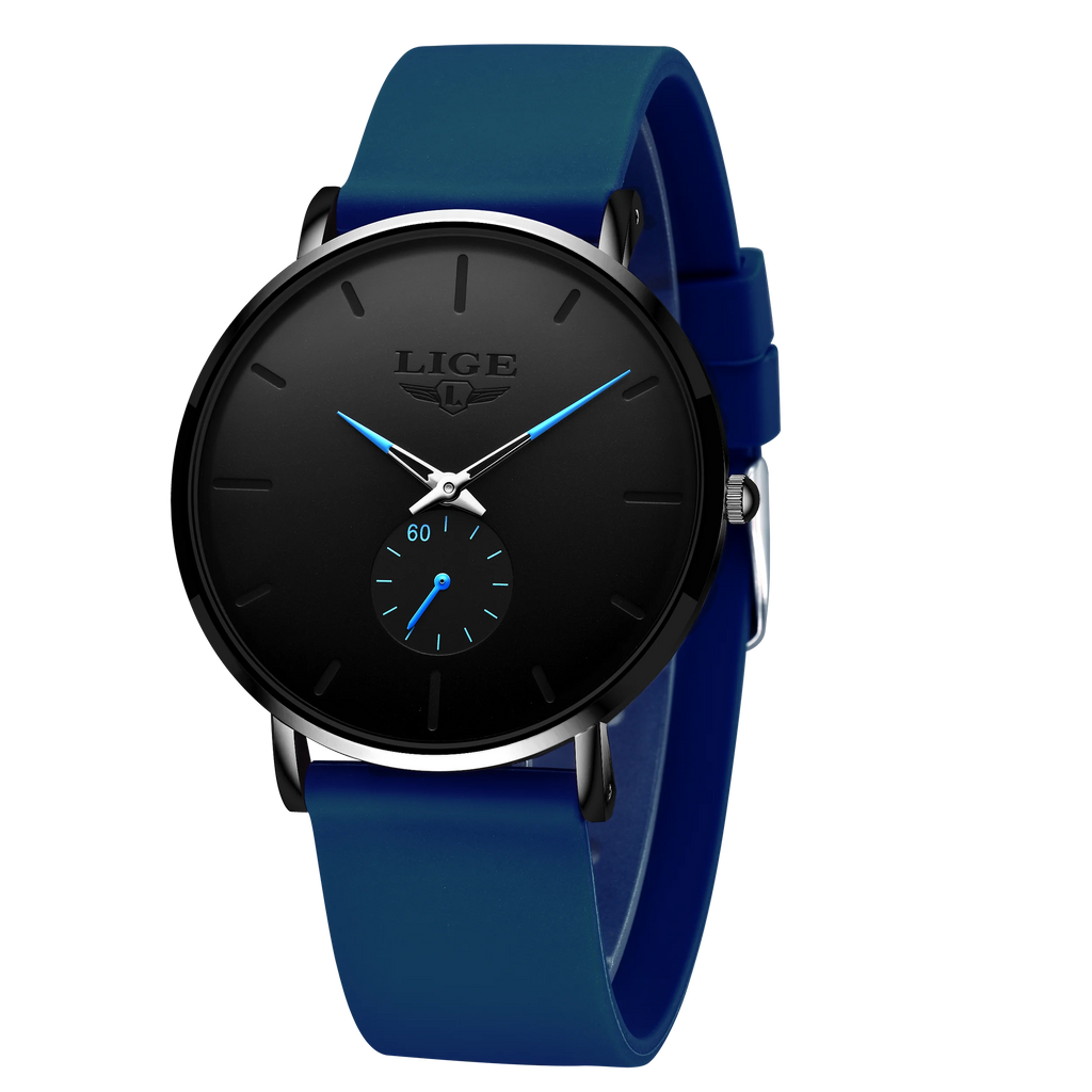 GOLENTIME Montre Homme LIGE Sport Quartz Ultra-Mince — Étanche Luxe Moderne