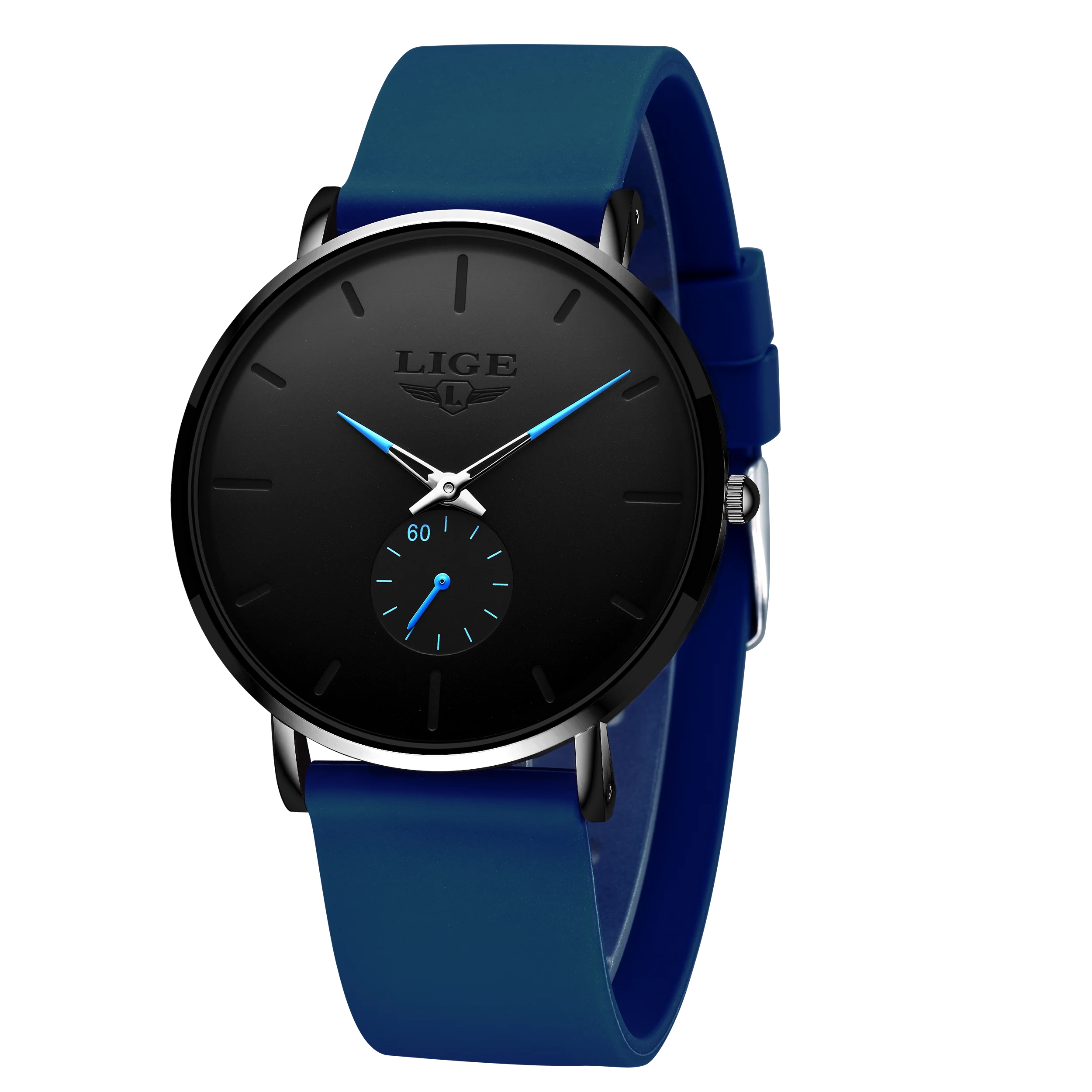 LIGE – montre de Sport pour hommes, nouvelle mode, Top marque de luxe, étanche, Simple et Ultra-mince, horloge à Quartz, boîte