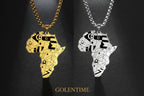 My Shape Colliers de la présidence de la Pmot de la carte de l'Afrique pour hommes et femmes, drapeaux de pays africains, boîte à bijoux en acier inoxydable, cadeau masculin
