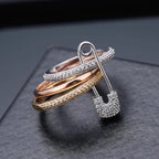 Bagues en or pour femmes non ternissent, bagues de pouce en zircone cubique plaquées or 14 carats, ensemble de bagues pour femmes, bijoux