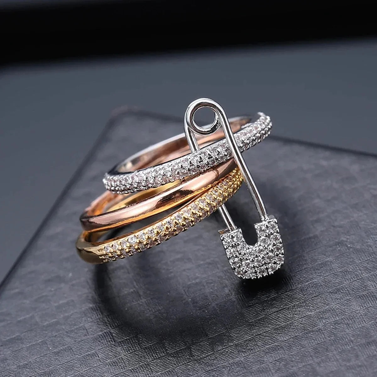 Bagues en or pour femmes non ternissent, bagues de pouce en zircone cubique plaquées or 14 carats, ensemble de bagues pour femmes, bijoux