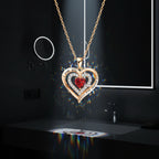 Colliers de luxe avec pendentif en Zircon rouge pour petite amie et femme, je t'aime pour toujours et pour toujours, bijoux de mariage tendance 2024