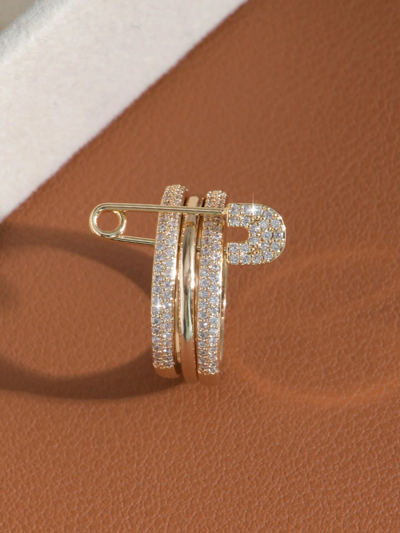 Bagues en or pour femmes non ternissent, bagues de pouce en zircone cubique plaquées or 14 carats, ensemble de bagues pour femmes, bijoux