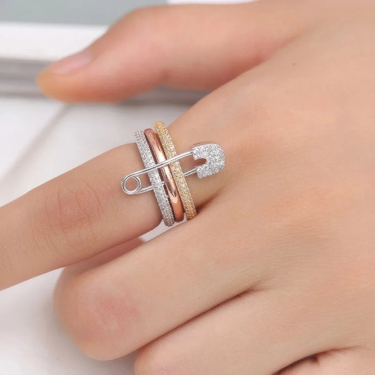 Bagues en or pour femmes non ternissent, bagues de pouce en zircone cubique plaquées or 14 carats, ensemble de bagues pour femmes, bijoux