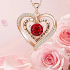 Colliers de luxe avec pendentif en Zircon rouge pour petite amie et femme, je t'aime pour toujours et pour toujours, bijoux de mariage tendance 2024