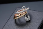Bagues en or pour femmes non ternissent, bagues de pouce en zircone cubique plaquées or 14 carats, ensemble de bagues pour femmes, bijoux
