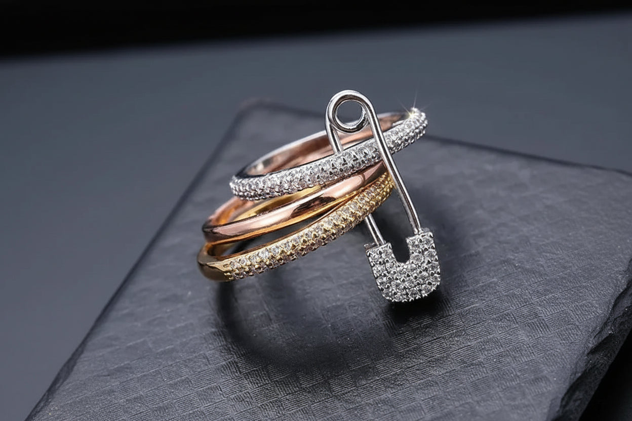 Bagues en or pour femmes non ternissent, bagues de pouce en zircone cubique plaquées or 14 carats, ensemble de bagues pour femmes, bijoux