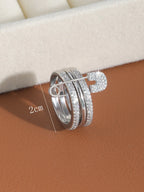 Bagues en or pour femmes non ternissent, bagues de pouce en zircone cubique plaquées or 14 carats, ensemble de bagues pour femmes, bijoux