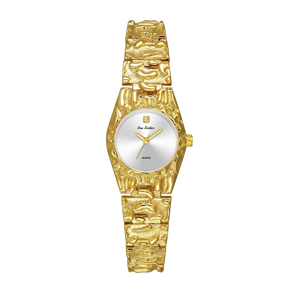 Montres carrées Vintage pour femmes, Bracelet doré, Quartz, coq à main, luxe de styliste, petite montre en or, cadeaux