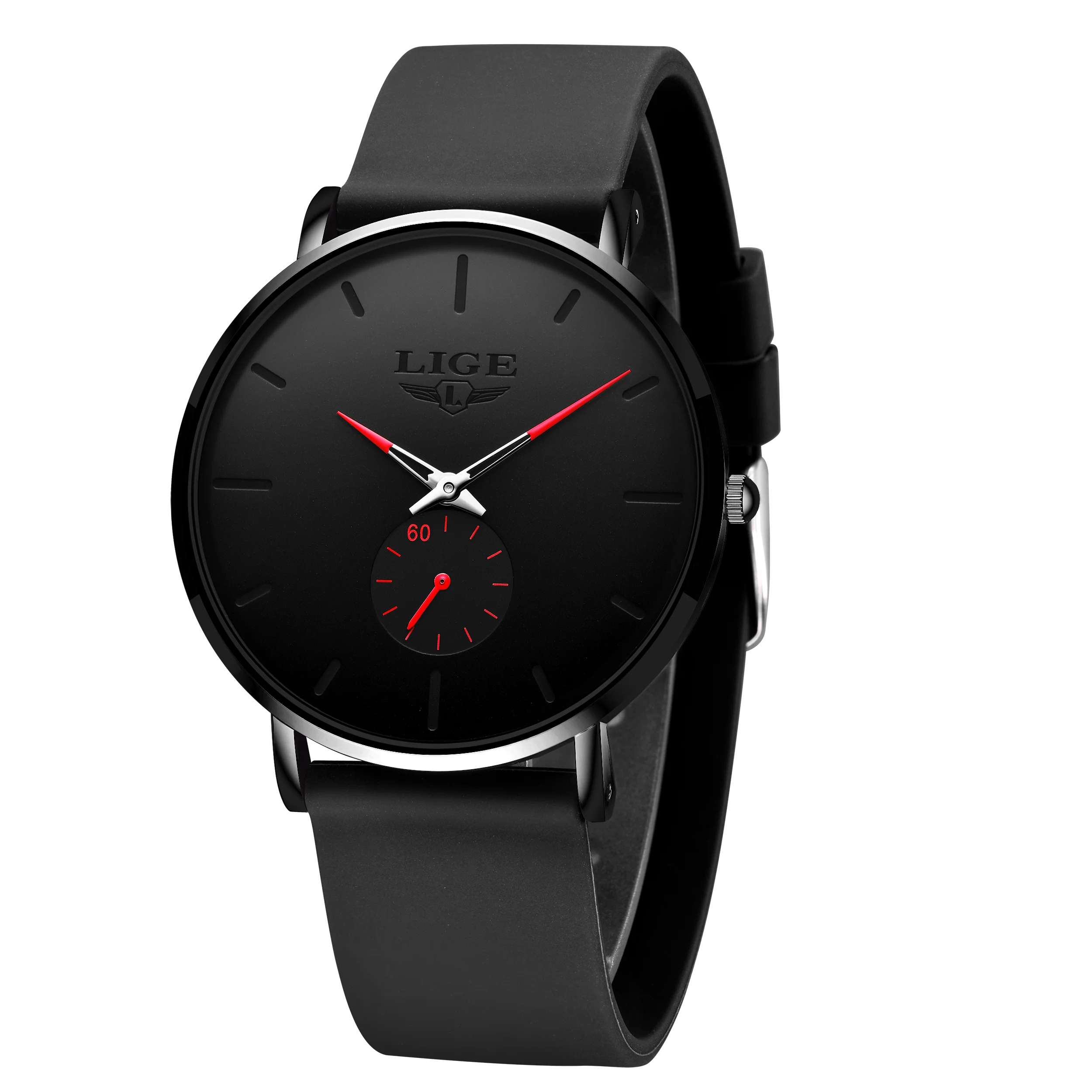 LIGE – montre de Sport pour hommes, nouvelle mode, Top marque de luxe, étanche, Simple et Ultra-mince, horloge à Quartz, boîte