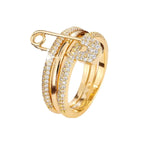 Bagues en or pour femmes non ternissent, bagues de pouce en zircone cubique plaquées or 14 carats, ensemble de bagues pour femmes, bijoux