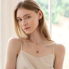 Colliers de luxe avec pendentif en Zircon rouge pour petite amie et femme, je t'aime pour toujours et pour toujours, bijoux de mariage tendance 2024