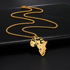 My Shape Colliers de la présidence de la Pmot de la carte de l'Afrique pour hommes et femmes, drapeaux de pays africains, boîte à bijoux en acier inoxydable, cadeau masculin