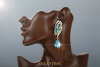 Romantic Flower Dangle Earrings Women Birthstone Party Earrings Jewelry Gifts