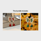 Romantic Flower Dangle Earrings Women Birthstone Party Earrings Jewelry Gifts
